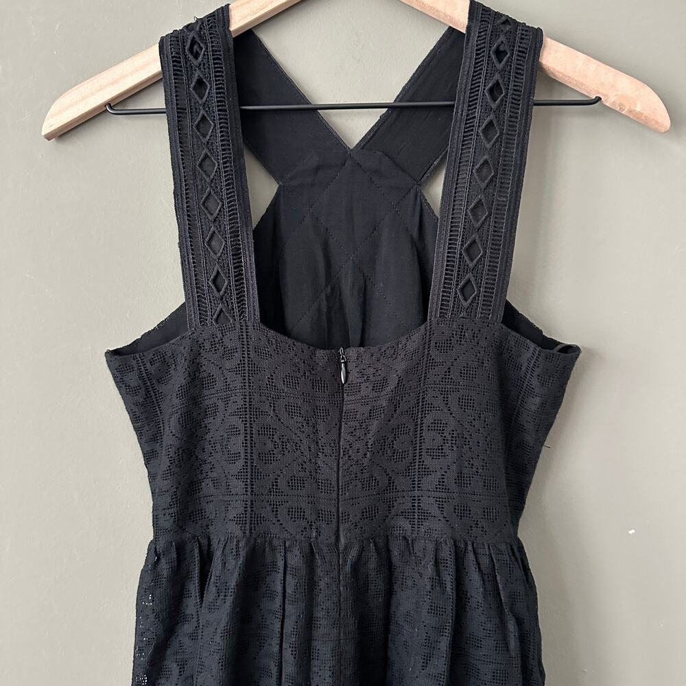 J.O.A Black Eyelet Dress - Small - Picture 6 of 8